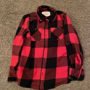 Urban Pipeline Red and Black Plaid Button Down Shirt